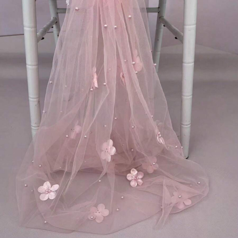 Lilleline šifoonist laua runner, läbipaistev, ebatavaline kuju, õlimaal stiil