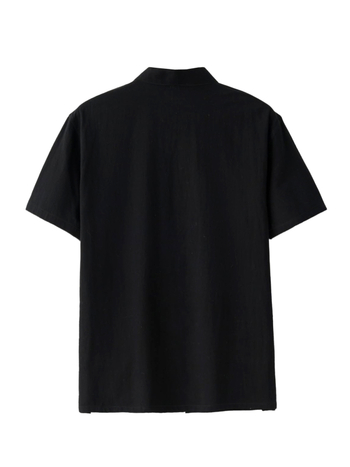 Meeste Tang-stiilis särk, kõikide aastaaastate jaoks, puuvill-lina segu, pikad varrukad, hiina stiilis igapäevane