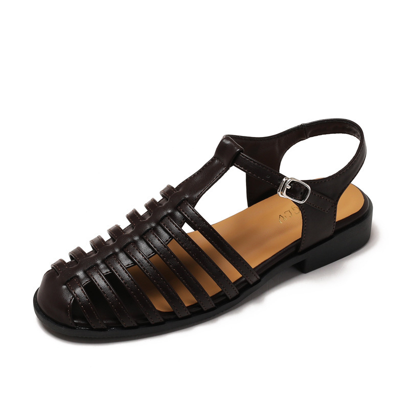 Ühe rihmaga sandaalid, PU ülemine, TPR tall, tallal paksus 3-5 cm, ümara varbaotsaga