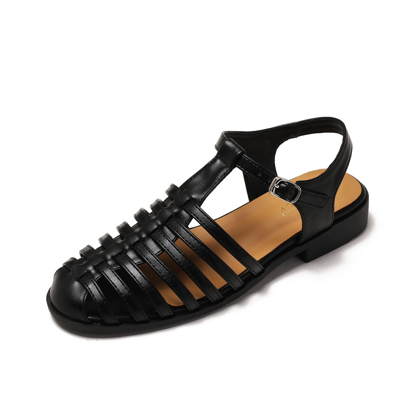 Ühe rihmaga sandaalid, PU ülemine, TPR tall, tallal paksus 3-5 cm, ümara varbaotsaga