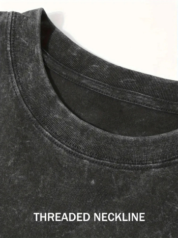 Meeste puuvillane T-särk lühikeste varrukatega, ühevärviline, vaba lõige, ümargune kaelus