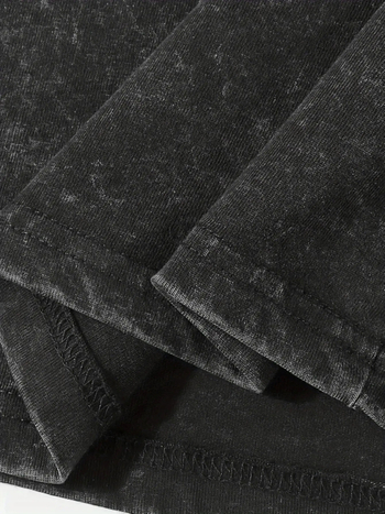 Meeste puuvillane T-särk lühikeste varrukatega, ühevärviline, vaba lõige, ümargune kaelus