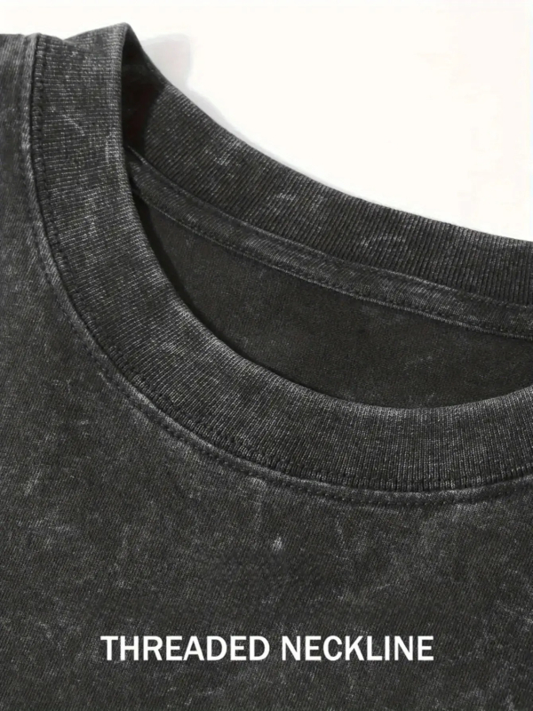 Meeste puuvillane T-särk lühikeste varrukatega, ühevärviline, vaba lõige, ümargune kaelus