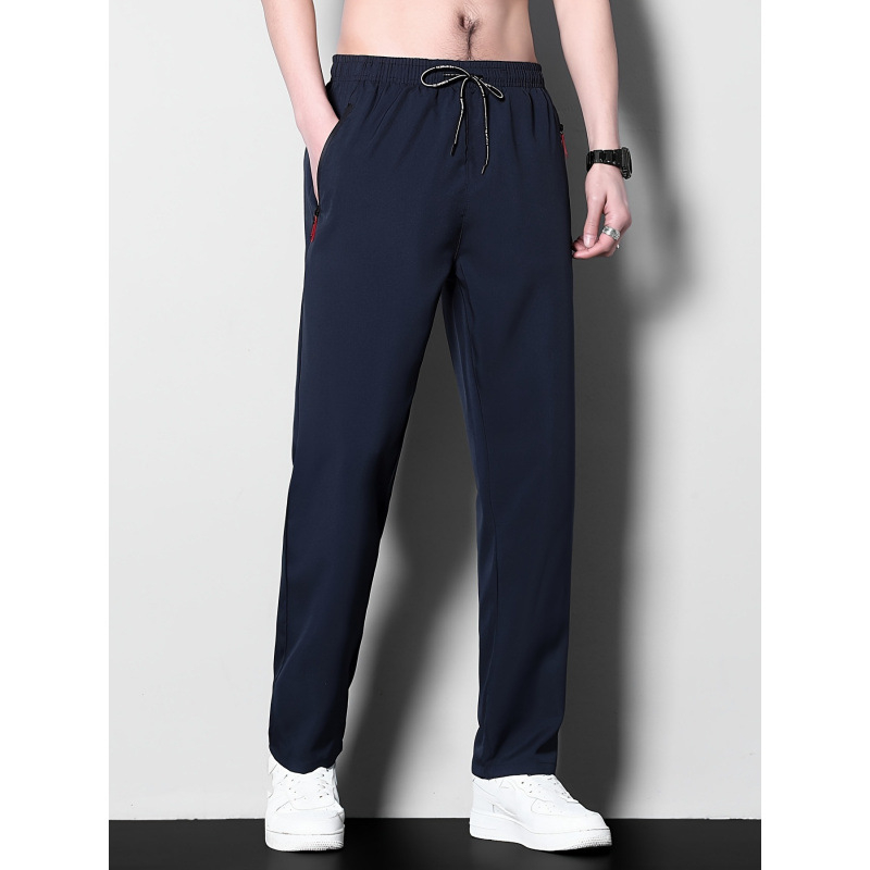 Meeste vabaajapüksid Lycra materjalist, fleece vooder, elastne vöökoht, pikad püksid, pencil lõige