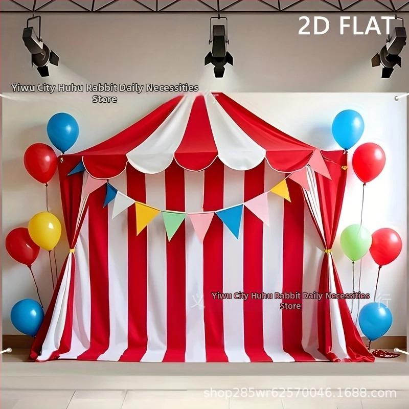 Ürituste lipp unika kujuga — polüester, tsirkuse motiiv, ruumiplaneerimise rekvisiit, bränd Tiger tiger rabbit