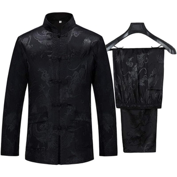 Hiina traditsiooniline särk, vaba lõige, seisev krae, lühikesed varrukad, linane-siidi segu, kortsumiskindel