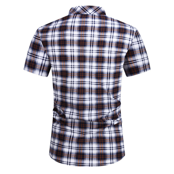 Meeste vabaaja nööbiga särk, ruuduline muster, fleece vooder, 3/4 varrukad, 100% polüester