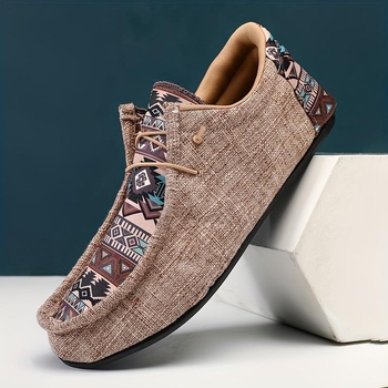 Denim ülaosas loaferid, terava ninaga, lame tallaga, loomamustriga