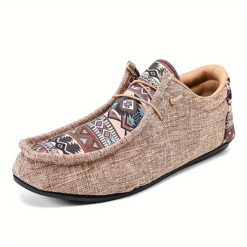 Denim ülaosas loaferid, terava ninaga, lame tallaga, loomamustriga