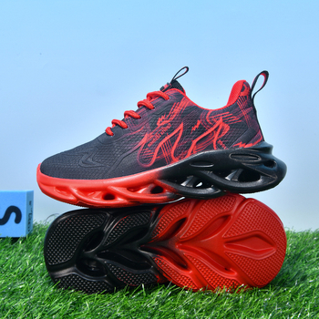 Unisex laste jooksujalatsid kunstnahast ülaosaga, EVA tald, kerged ja kulumiskindlad, Velcro-kinnitusega