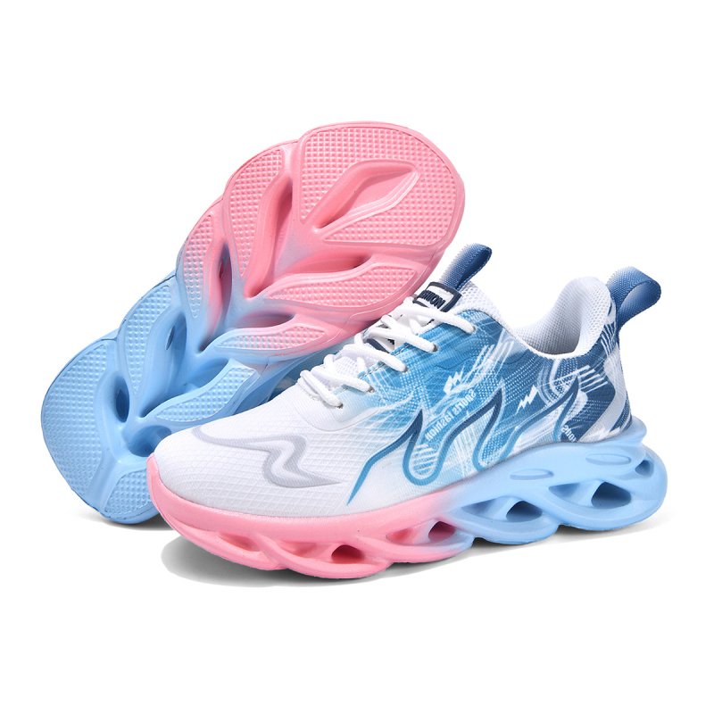 Unisex laste jooksujalatsid kunstnahast ülaosaga, EVA tald, kerged ja kulumiskindlad, Velcro-kinnitusega