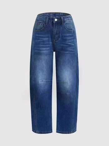 Denim džinsid, elastsed, kits lõige ja lühendatud pikkus, keskmine talje, Euroopa ja Ameerika stiil