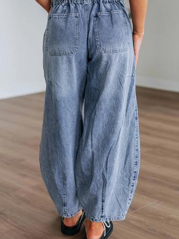 Laiad džinsid, kõrge vöökoht, puuvilla-poliesteri segu, kerge venivus, pikad püksid, igapäevane jaapani-korea stiil