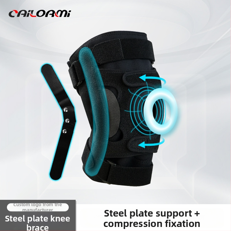 Põlvetugi reguleeritava hingega, avatud disain, poolkuu plaat, terasest kinnitus, klooropreen kumm