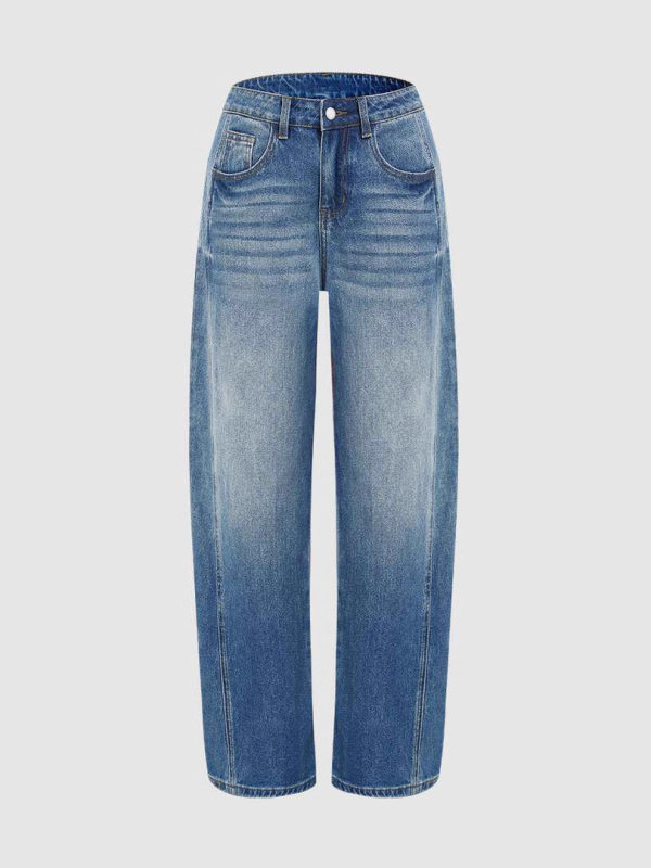 Denim teksad, kõrge vöökoht, laiad jalad, tõmblukk, kerge venivus