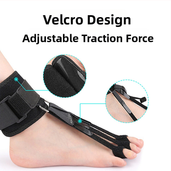 Pöialuortóos jagatud varvaste disainiga ja reguleeritava Velcro-ribaga