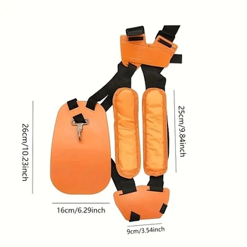 Mugav, paksult polsterdatud vöö aiatrimmeritele ja muruniidukitele