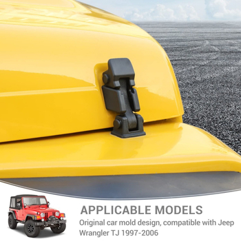 Wrangler TJ mootorikatte külgkäepideme lukustusega - OEM-stiilis modifitseerimisosa, bränd XCLPF MJT-TJ-553, sobib Wrangler TJ 1996–2006, kohandamine saadaval