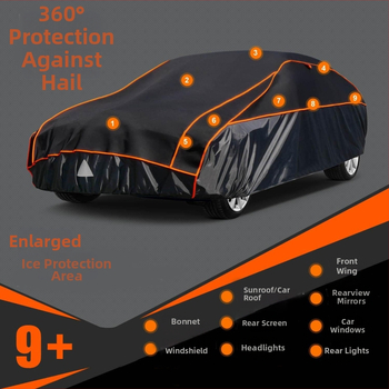 Kõigi ilmade autokate UV-kaitse ja soojusisolatsiooniga, universaalne sobib sedaani, SUVile ja pickupile, 5 kg, tootekood Hl-fbb-005