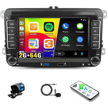 IPS-ekraaniga auto infotainment üksus VW Jetta, Sagitar, Passat, Tiguan, Touran, CC — ABS+metallist korpus, 12V toiteallikas, 8-ndal südamikuga protsessor 4G-ga ja kuni 8+128GB salvestus