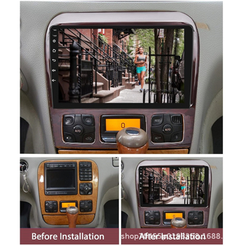 Android autos navigeerimisseade Mercedes-Benz S-Class W220 (1998–2005): 8-tuumaline protsessor, IPS ekraan, CarPlay tugi, kuni 128GB salvestusruumi