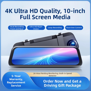 Sõiduki dash cam ees- ja taga topeltsalvestusega, 170° vaatenurk, 1296P, 8MP, tagurpidi pildi funktsioon