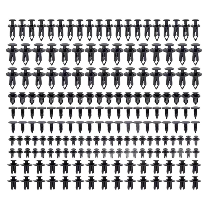 Auto klipside komplekt, 190 tk, 6 suurust, kinnitusklemmid buferi ja fenderi jaoks, PA6 nailon