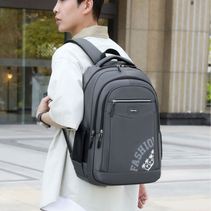 Suur mahutavusega äriretro seljakott kahe õlarihmaga, Oxford kangas, tähestikul trükk, maht 20-35 l, polüestervooder, õhupadi õlarihmadele