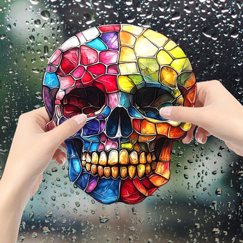 Seinapilt kleebis kolju motiiviga, PVC, 1 tükk, HOMEYAN, dekoratiivne seinakaunistus elutuppa, magamistuppa ja rõdule, kaasaegne minimalistlik stiil