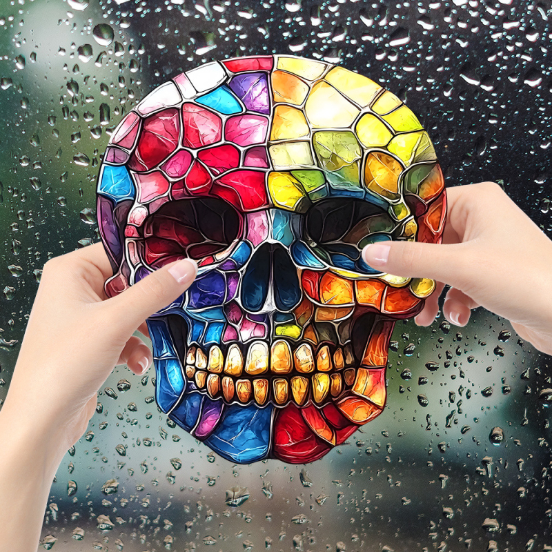 Seinapilt kleebis kolju motiiviga, PVC, 1 tükk, HOMEYAN, dekoratiivne seinakaunistus elutuppa, magamistuppa ja rõdule, kaasaegne minimalistlik stiil