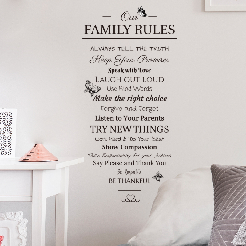 Seinakleebis - sloganidisain, PVC materjal, MOSSDECAL, kaasaegne minimalistlik stiil, 1 tükk, sobib elutoale, magamistubale, kabinetile, köögile