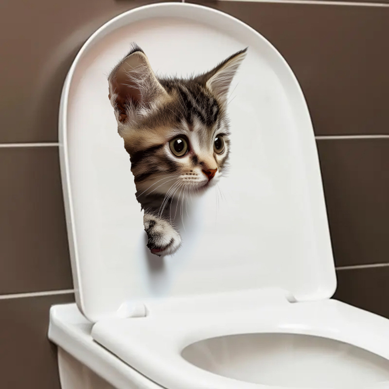 Dekoratiivne PVC seina kleebis vannitoa jaoks, taime ja lille muster, modernne minimalistlik lame disain, 1 tk.