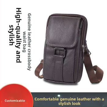 Meestele mõeldud telefoni kott nahast, üle vöö sild, ehtne nahk, kahekihiline veisnahk, tõmblukk, võtme sisemuses, vertikaalne ruudukujuline kuju, äriline stiil, Kevad 2025