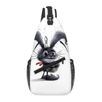 Jänese motiivi crossbody kott lastele — mänguline stiil, polüester, unisex, igapäevaseks kasutamiseks, põhikool