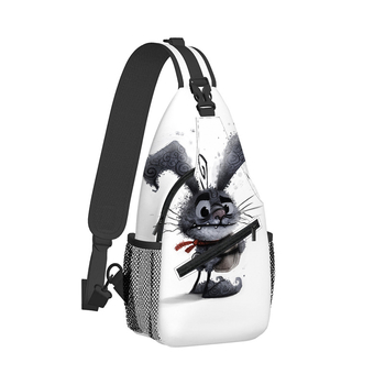 Jänese motiivi crossbody kott lastele — mänguline stiil, polüester, unisex, igapäevaseks kasutamiseks, põhikool