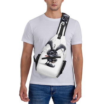 Jänese motiivi crossbody kott lastele — mänguline stiil, polüester, unisex, igapäevaseks kasutamiseks, põhikool