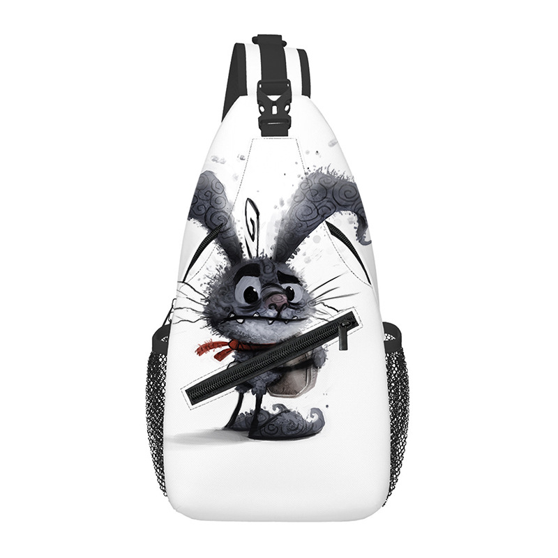 Jänese motiivi crossbody kott lastele — mänguline stiil, polüester, unisex, igapäevaseks kasutamiseks, põhikool