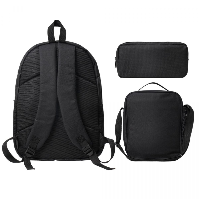 Kolmese seljakottide komplekt – unisex, igapäevase reisimise stiil, maht 20–35 L, sobib 8-tollise sülearvutiga, logotipi printimine