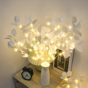 LED-puu sisekujunduseks õunalehe kujul, 20 LED, IP65, patareitoitega toide, tööiga 50 000 tundi