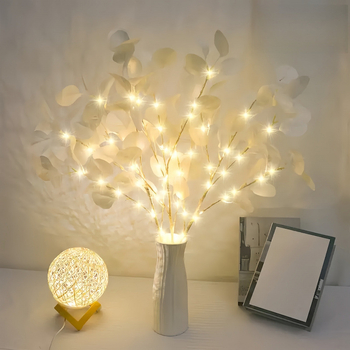 LED-puu sisekujunduseks õunalehe kujul, 20 LED, IP65, patareitoitega toide, tööiga 50 000 tundi