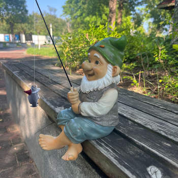 Resiinist käsitöökaunistus – kalastav haldjas aeda ja tiigi jaoks, Euroopa stiil