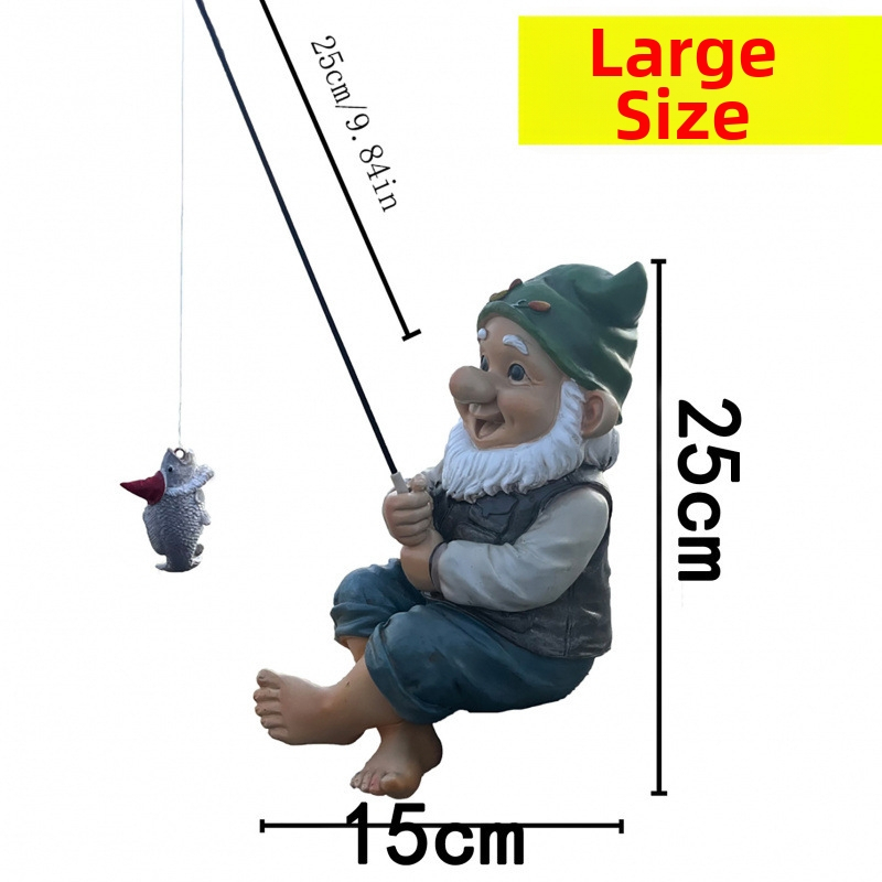 Resiinist käsitöökaunistus – kalastav haldjas aeda ja tiigi jaoks, Euroopa stiil