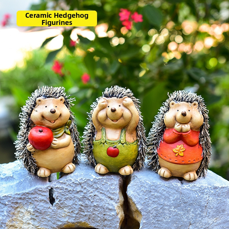 Siil lauafiguur - maalitud keraamika, loomade motiiv, kaasaegne minimalistlik stiil, kartongpakend