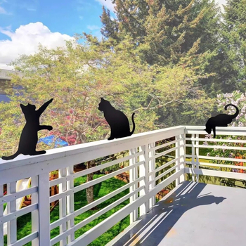 Raudne kass aia skulptuur – metallikunsti dekor välitingimustesse, tootekood 007