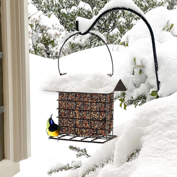 Kodu kujuline metallist linnutoitja, rippuv käsitöö, välistingimustesse, mudel FL-006