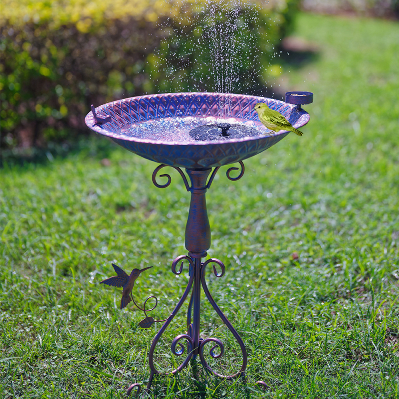 Retro rauast aed-lindude söötja ja vannide dekoratsioon, Materjal: raud, Tootekood: DY49042003, Mõeldud aiandusele