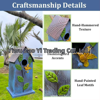 Metallist linnumaja, geomeetriline kuju, kaasaegne minimalistlik stiil, Craftsmanship kaubamärk, mudel 666888