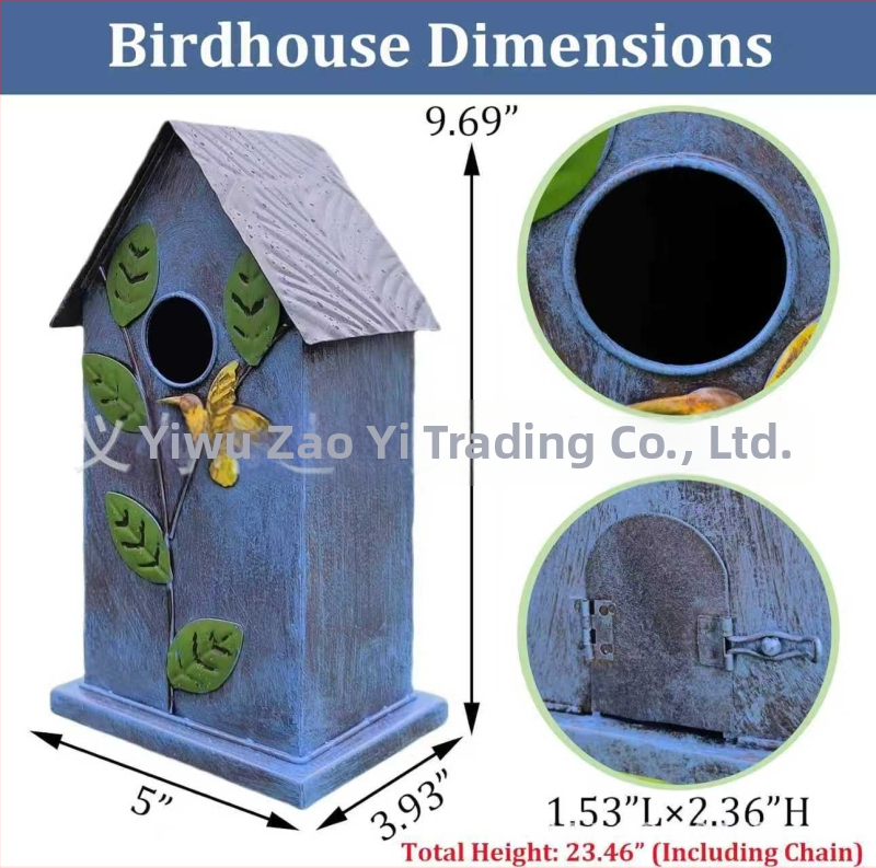 Metallist linnumaja, geomeetriline kuju, kaasaegne minimalistlik stiil, Craftsmanship kaubamärk, mudel 666888