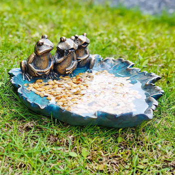 Välise aia skulptuur: linnu toidutoru ja linnuvann – sulam, kaubamärk Wanfeng, tootekood Fish Head Frog Incense Burner