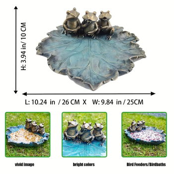 Välise aia skulptuur: linnu toidutoru ja linnuvann – sulam, kaubamärk Wanfeng, tootekood Fish Head Frog Incense Burner